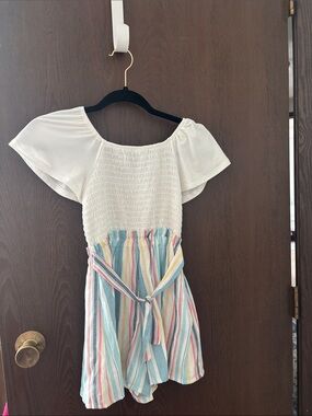Three Hearts White Smocked Top Blouse